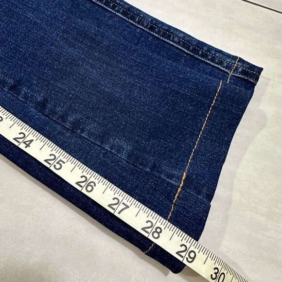 SPANX Midnight Shade Pull On Flare Jeans Medium Dark Wash Western Casual - Picture 6 of 11